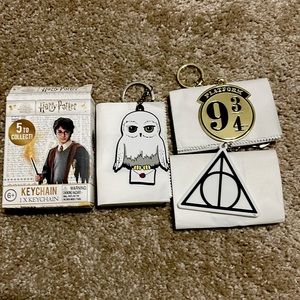 Set of three Harry Potter Keychains.